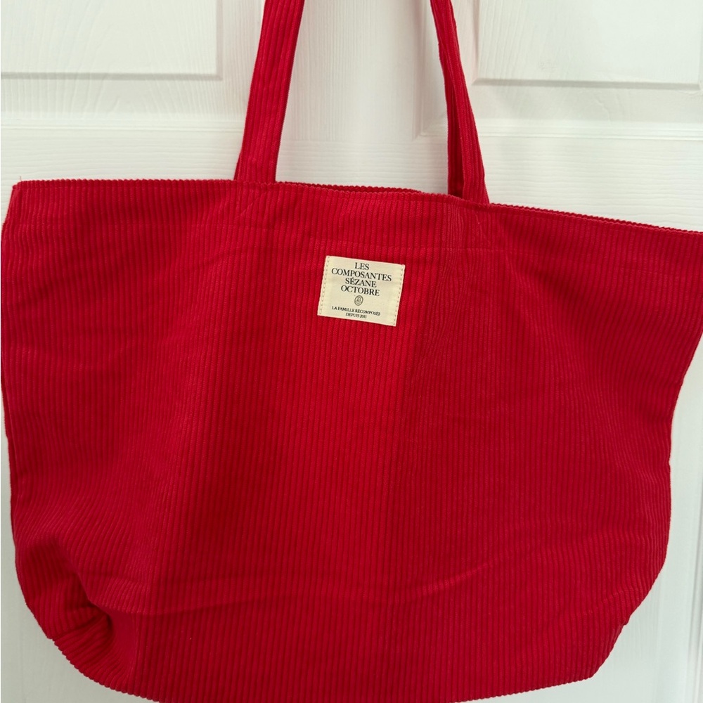 Sezane Vibrant Red Tote Bag